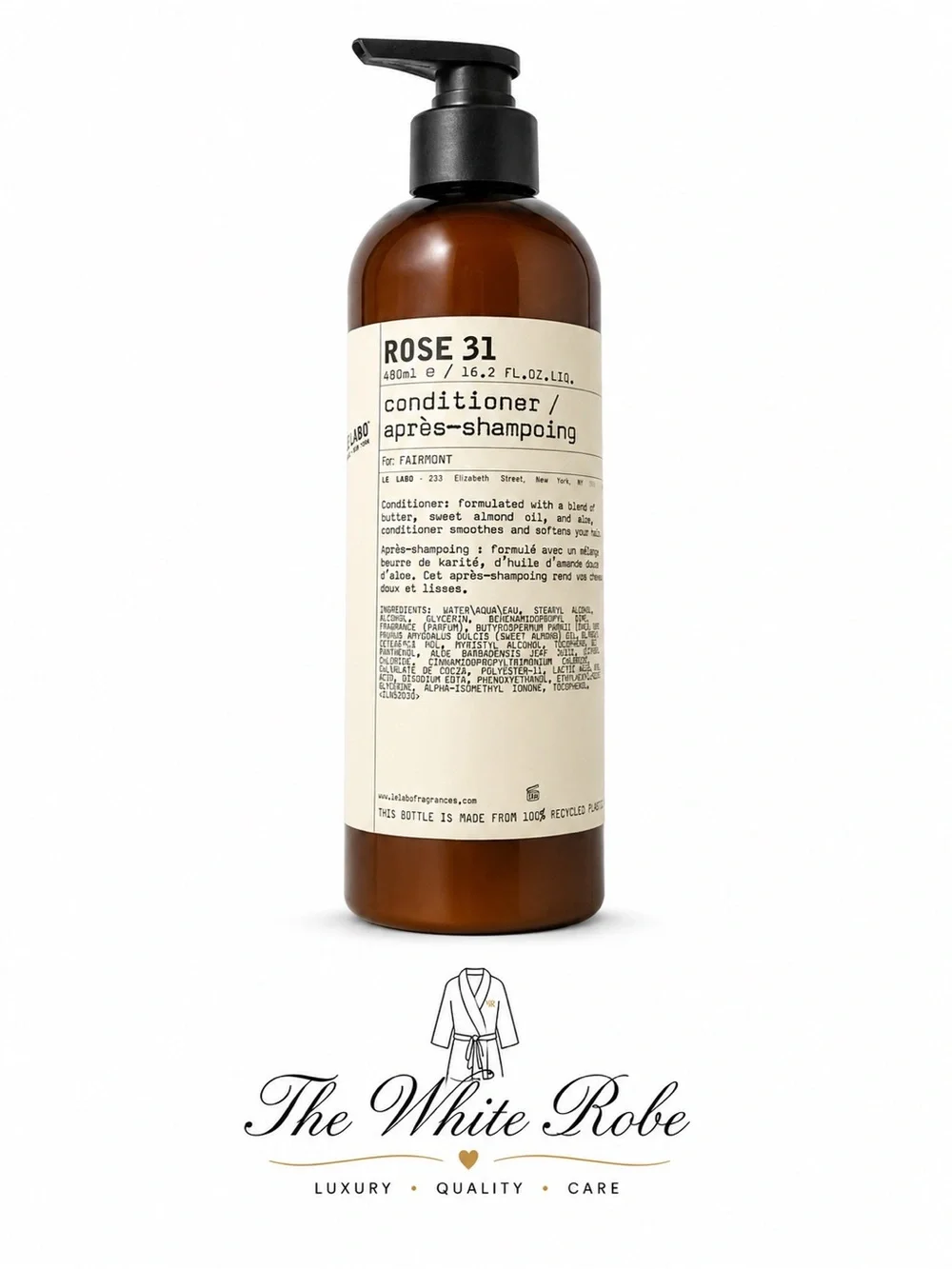 Le Labo Rose 31 Conditioner 16.2 oz 480ml Fairmont Hotel Full Size